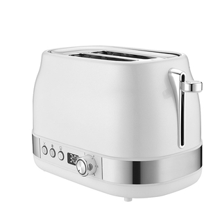 2-Slice Toaster Stainless Steel Toaster with LED Display 6 Bread Shade Setting Wide Slot