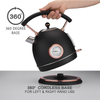 Electric Kettle 1.8L Retro Style Stainless Steel Water Kettle Cordless Electric Teapot with LED Indicator